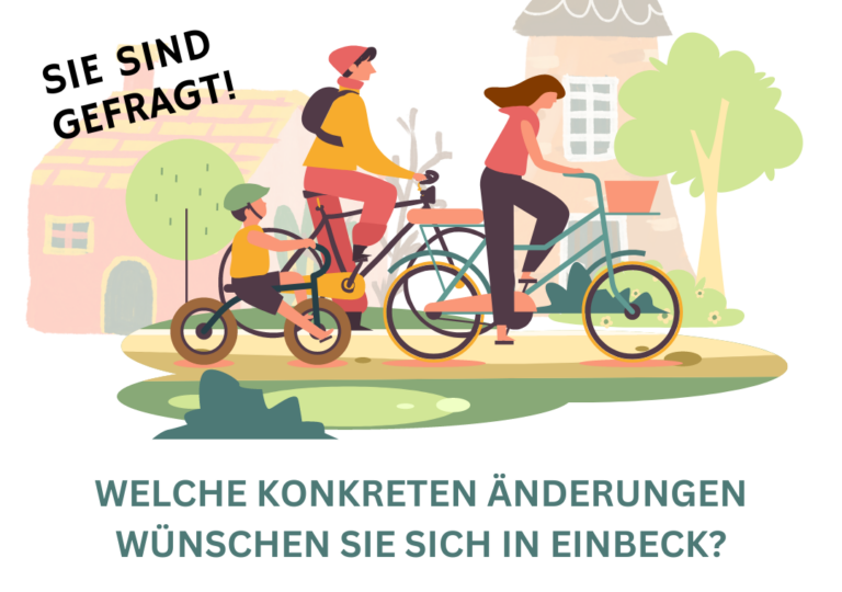 Bürger*innen sind gefragt – Umfrage zu Bedürfnissen im Radverkehr in Einbeck