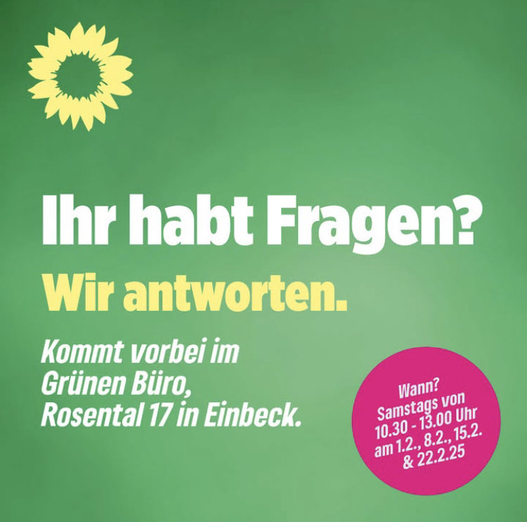 Ihr habt Fragen? Die GRÜNEN in Einbeck antworten!